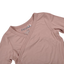 Load image into Gallery viewer, 1 kimono long sleeve onesie in pink
